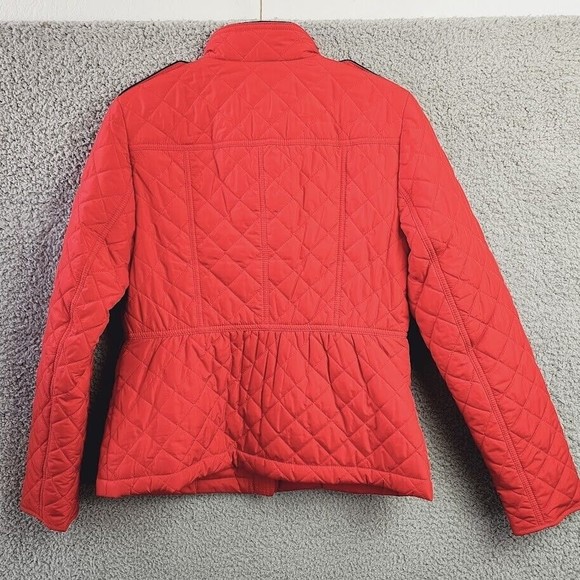 Talbots Jacket Womens XSmall Red Quilted Military Coat Fully Lined Cabincore - Picture 3 of 12